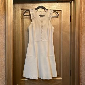 Rebecca Taylor Lace Ponte dress size:2 in Ivory